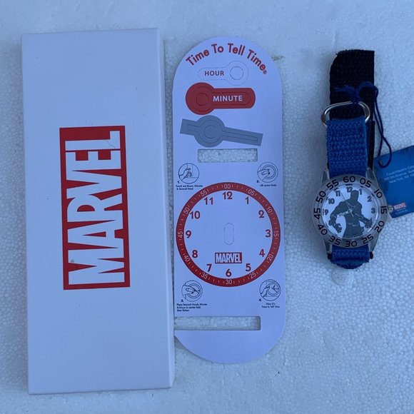 Marvel Black Panther Avengers Boys' Clear Plastic Time Teacher Watch - Picture 3 of 7